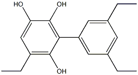 5-Ethyl-3-(3,5-diethylphenyl)benzene-1,2,4-triol Struktur