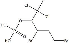 Phosphoric acid hydrogen (1,3-dibromopropyl)(2,2-dichloropropyl) ester Struktur