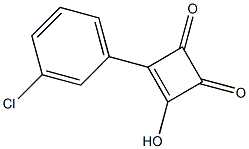 4-(3-Chlorophenyl)-3-hydroxy-3-cyclobutene-1,2-dione Struktur