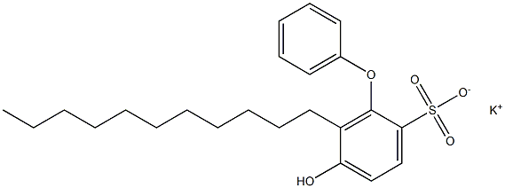 5-Hydroxy-6-undecyl[oxybisbenzene]-2-sulfonic acid potassium salt Struktur