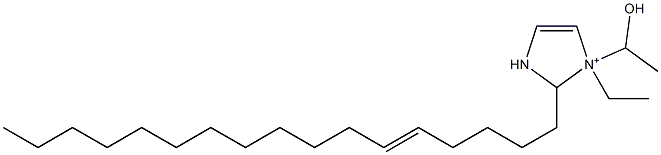 1-Ethyl-2-(5-heptadecenyl)-1-(1-hydroxyethyl)-4-imidazoline-1-ium Struktur