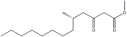 [S,(-)]-5-Methyl-3-oxotridecanoic acid methyl ester Struktur