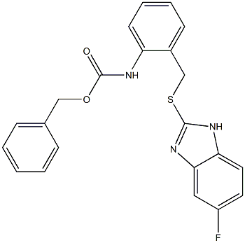 5-Fluoro-2-[[2-[[(benzyloxy)carbonyl]amino]benzyl]thio]-1H-benzimidazole Struktur