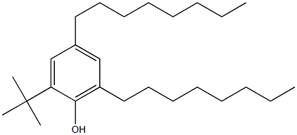 2-tert-Butyl-4,6-dioctylphenol Struktur