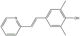 4-[(E)-2-(2-Pyridinyl)ethenyl]-2,6-dimethylphenol Struktur