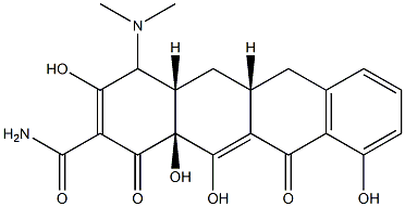 (4aS,5aR,12aS)-4-(Dimethylamino)-3,10,12,12a-tetrahydroxy-1,11-dioxo-1,4,4a,5,5a,6,11,12a-octahydro-2-naphthacenecarboxamide Struktur