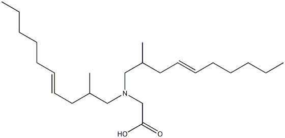 N,N-Bis(2-methyl-4-decenyl)aminoacetic acid Struktur