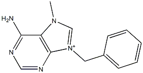 6-Amino-9-benzyl-7-methyl-7H-purin-9-ium Struktur