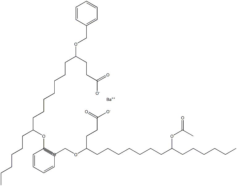 Bis(4-benzyloxy-12-acetyloxystearic acid)barium salt Struktur