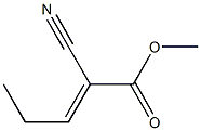 2-Cyano-2-pentenoic acid methyl ester Struktur