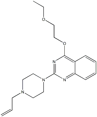 4-(2-Ethoxyethoxy)-2-[4-(2-propenyl)piperazino]quinazoline Struktur