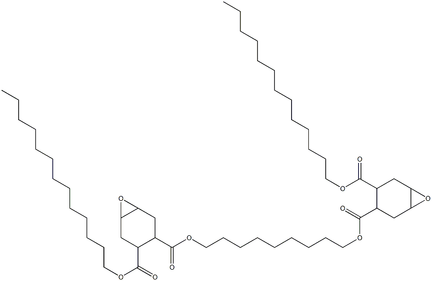 Bis[2-(tridecyloxycarbonyl)-4,5-epoxy-1-cyclohexanecarboxylic acid]1,9-nonanediyl ester Struktur