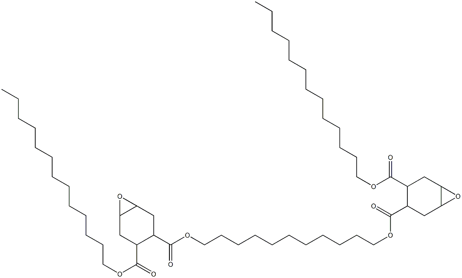 Bis[2-(tridecyloxycarbonyl)-4,5-epoxy-1-cyclohexanecarboxylic acid]1,11-undecanediyl ester Struktur