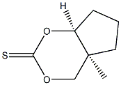 (4aS,7aS)-4a-Methyl-4,4a,5,6,7,7a-hexahydrocyclopenta-1,3-dioxin-2-thione Struktur