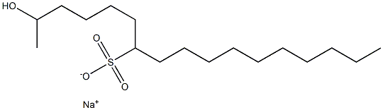 2-Hydroxyheptadecane-7-sulfonic acid sodium salt Struktur