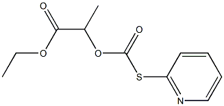 Thiocarbonic acid O-[1-(ethoxycarbonyl)ethyl]S-(2-pyridyl) ester Struktur