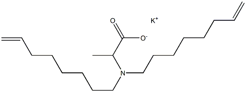 2-[Di(7-octenyl)amino]propanoic acid potassium salt Struktur