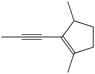 1,3-Dimethyl-2-(1-propynyl)cyclopentene Struktur