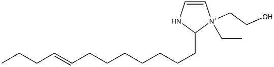 2-(8-Dodecenyl)-1-ethyl-1-(2-hydroxyethyl)-4-imidazoline-1-ium Struktur