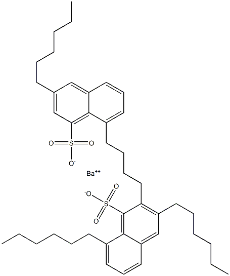 Bis(3,8-dihexyl-1-naphthalenesulfonic acid)barium salt Struktur