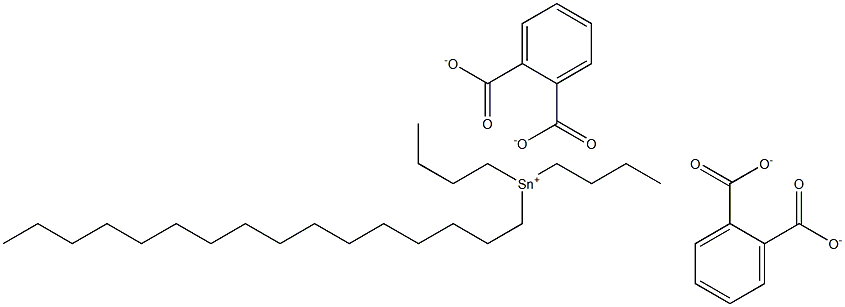 Bis(phthalic acid 1-hexadecyl)dibutyltin(IV) salt Struktur