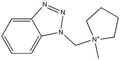 1-Methyl-1-(1H-benzotriazol-1-ylmethyl)pyrrolidinium Struktur