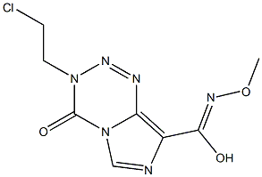 3-(2-Chloroethyl)-3,4-dihydro-4-oxo-N-methoxyimidazo[5,1-d]-1,2,3,5-tetrazine-8-carbimidic acid Struktur