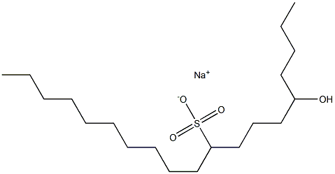 5-Hydroxynonadecane-9-sulfonic acid sodium salt Struktur