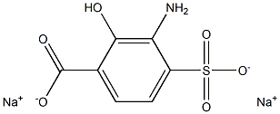 3-Amino-4-sulfosalicylic acid disodium salt Struktur