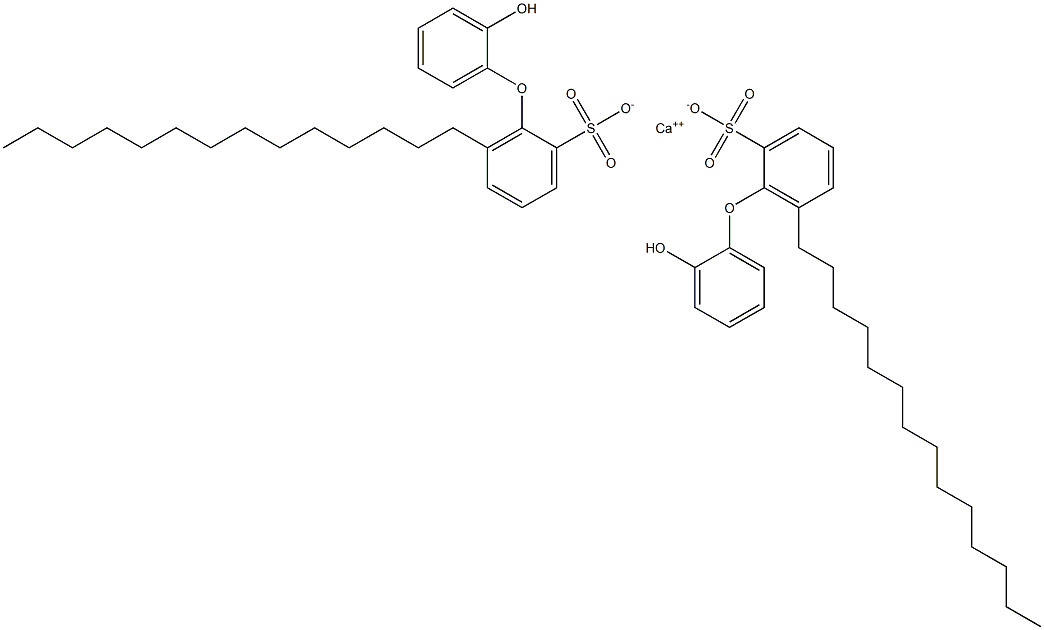 Bis(2'-hydroxy-6-tetradecyl[oxybisbenzene]-2-sulfonic acid)calcium salt Struktur