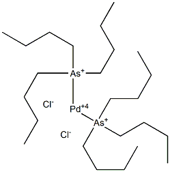 Bis(tributylarsonio)palladium(IV) dichloride Struktur