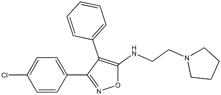 5-[N-[2-(Pyrrolidin-1-yl)ethyl]amino]-4-phenyl-3-(4-chlorophenyl)isoxazole Struktur