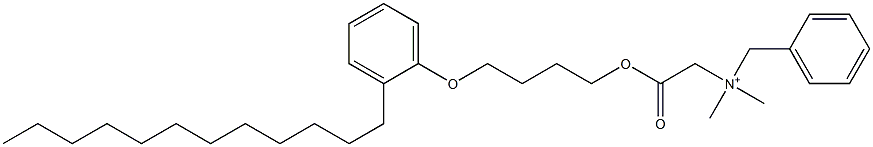 N,N-Dimethyl-N-benzyl-N-[[[4-(2-dodecylphenyloxy)butyl]oxycarbonyl]methyl]aminium Struktur