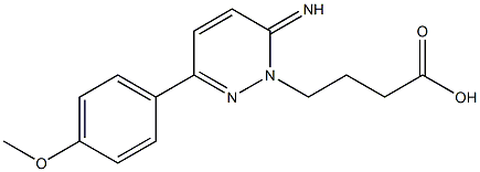 1,6-Dihydro-6-imino-3-(4-methoxyphenyl)-1-pyridazinebutanoic acid Struktur