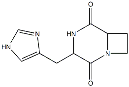 3-[(1H-Imidazol-4-yl)methyl]-1,4-diazabicyclo[4.2.0]octane-2,5-dione Struktur