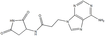 3-(6-Amino-9H-purin-9-yl)-N-(2,5-dioxopyrrolidin-3-yl)propanamide Struktur