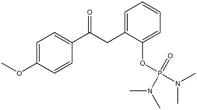 Bis(dimethylamino)[2-(4-methoxyphenylcarbonylmethyl)phenoxy]phosphine oxide Struktur