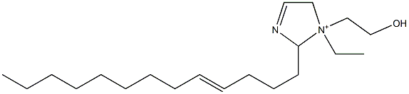 1-Ethyl-1-(2-hydroxyethyl)-2-(4-tridecenyl)-3-imidazoline-1-ium Struktur