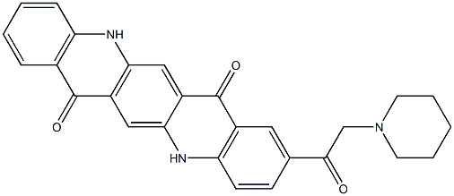 5,12-Dihydro-2-(piperidinomethylcarbonyl)quino[2,3-b]acridine-7,14-dione Struktur