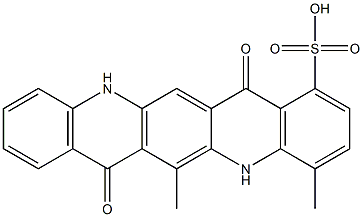 5,7,12,14-Tetrahydro-4,6-dimethyl-7,14-dioxoquino[2,3-b]acridine-1-sulfonic acid Struktur