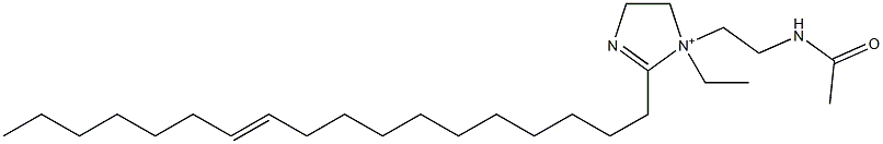 1-[2-(Acetylamino)ethyl]-1-ethyl-2-(11-octadecenyl)-2-imidazoline-1-ium Struktur