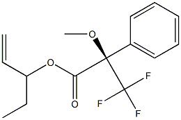 (R)-2-Methoxy-3,3,3-trifluoro-2-phenylpropanoic acid (1-ethyl-2-propenyl) ester Struktur