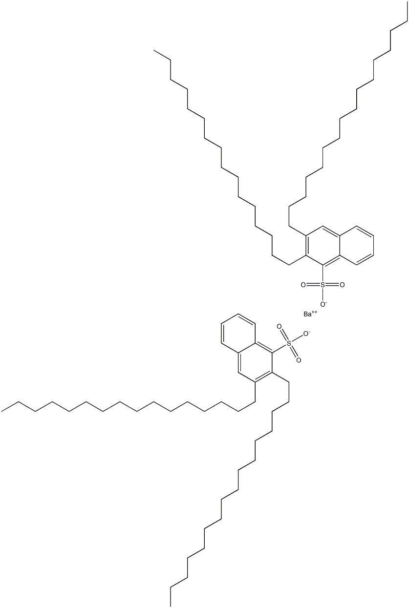 Bis(2,3-dihexadecyl-1-naphthalenesulfonic acid)barium salt Struktur