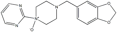 4-(1,3-Benzodioxol-5-ylmethyl)-1-(2-pyrimidinyl)piperazine 1-oxide Struktur