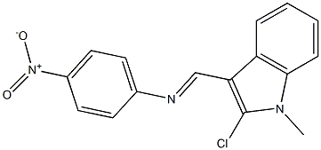 2-Chloro-1-methyl-3-[[(4-nitrophenyl)imino]methyl]-1H-indole Struktur