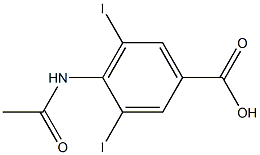 4-Acetylamino-3,5-diiodobenzoic acid Struktur