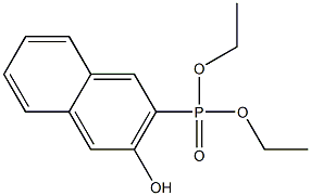 (3-Hydroxy-2-naphtyl)phosphonic acid diethyl ester Struktur