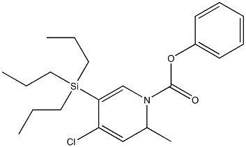 4-Chloro-1,2-dihydro-2-methyl-5-(tripropylsilyl)pyridine-1-carboxylic acid phenyl ester Struktur