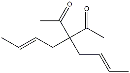 3,3-Bis[(E)-2-butenyl]-2,4-pentanedione Struktur