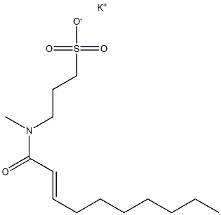 3-[N-(2-Decenoyl)-N-methylamino]-1-propanesulfonic acid potassium salt Struktur